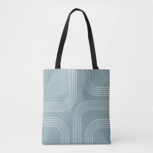 Abstrakte Linienkunst im Mid-Century-Stil  Tasche