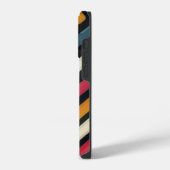 abstrakte Linienkunst iPhone Hülle (Linke Seite)