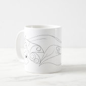 Abstrakte Linienkunst Kaffeetasse (Vorderseite Links)
