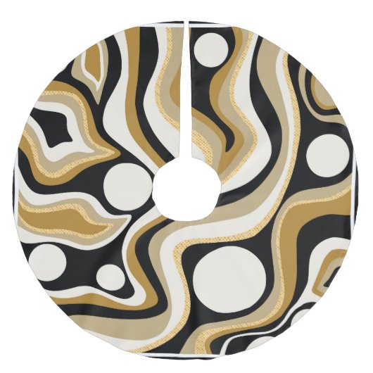 Abstrakte Linienmuster Polyester Weihnachtsbaumdecke (Vorderseite)