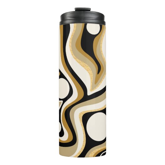Abstrakte Linienmuster Thermosbecher (Vorderseite)