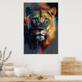 Abstrakte Lion 2 Poster (Küche)