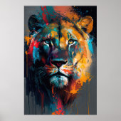 Abstrakte Lion 2 Poster (Vorne)