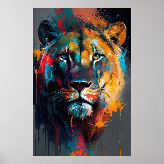 Abstrakte Lion 2 Poster (Vorne)