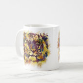 Abstrakte Lion Paintning Kaffeetasse (Vorderseite Links)