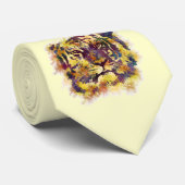 Abstrakte Lion Paintning Krawatte (Gerollt)