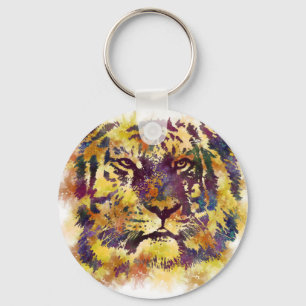 Abstrakte Lion Paintning Schlüsselanhänger
