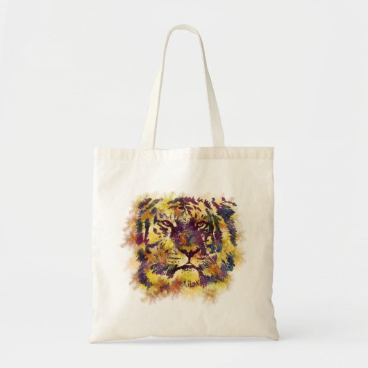 Abstrakte Lion Paintning Tragetasche (Vorne)