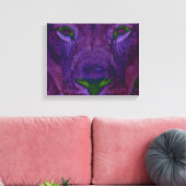 Abstrakte Lion Wrapped Canvas Leinwanddruck (Insitu (Wohnzimmer))