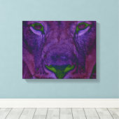 Abstrakte Lion Wrapped Canvas Leinwanddruck (Insitu (Holzboden))
