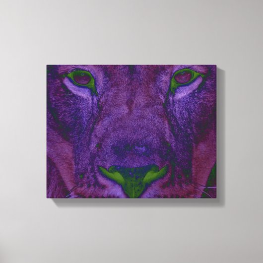 Abstrakte Lion Wrapped Canvas Leinwanddruck (Vorderseite)