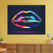 Abstrakte Lippen Leinwanddruck (Insitu (Wohnzimmer))
