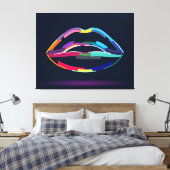 Abstrakte Lippen Leinwanddruck (Insitu (Schlafzimmer))