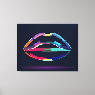 Abstrakte Lippen Leinwanddruck