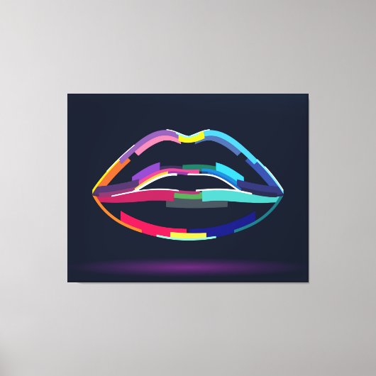 Abstrakte Lippen Leinwanddruck (Vorderseite)