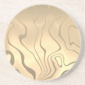 Abstrakte Liquefied Lines mit Sepia-Toned Sunrise Getränkeuntersetzer (Vorne)