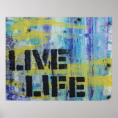 Abstrakte Live Life-Meldung Poster (Vorne)