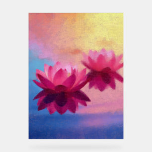 Abstrakte Lotus-Blume Acrylschild