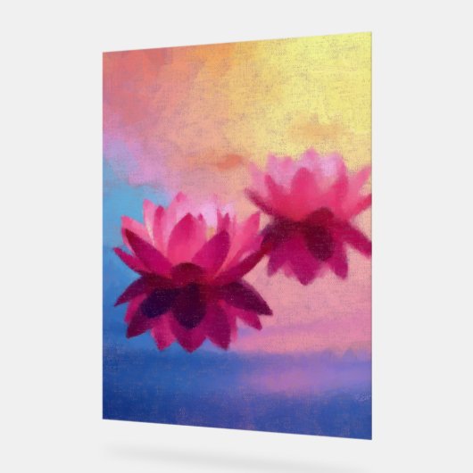 Abstrakte Lotus-Blume Acrylschild (Winkel)