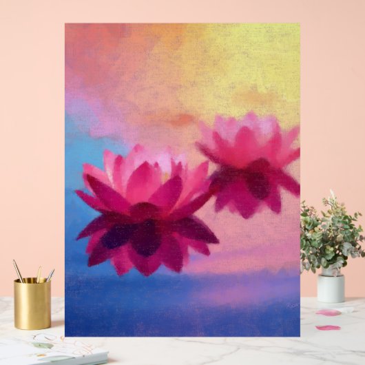 Abstrakte Lotus-Blume Acrylschild (Hochzeit)