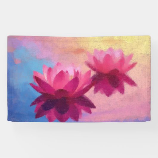 Abstrakte Lotus-Blume Banner (Horizontal)