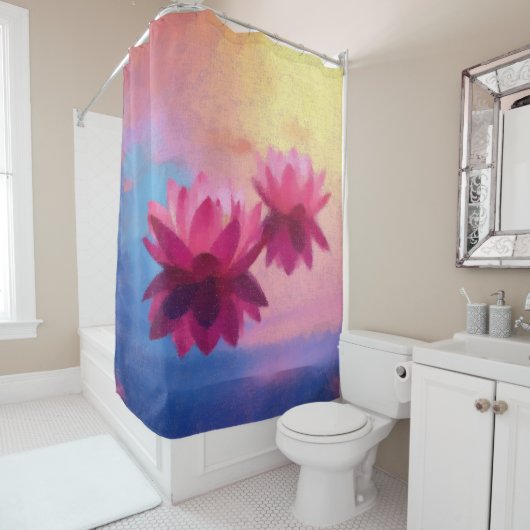 Abstrakte Lotus-Blume Duschvorhang (Beispiel)