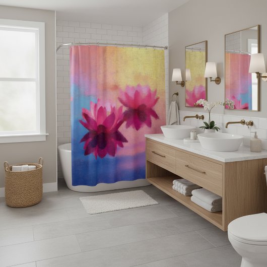Abstrakte Lotus-Blume Duschvorhang