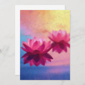 Abstrakte Lotus-Blume Einladung (Vorne/Hinten)
