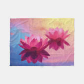Abstrakte Lotus-Blume Fleecedecke (Vorderseite (Horizontal))