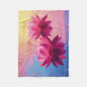 Abstrakte Lotus-Blume Fleecedecke (Vorderseite)