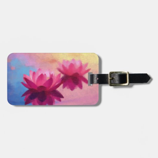 Abstrakte Lotus-Blume Gepäckanhänger (Vorderseite horizontal)