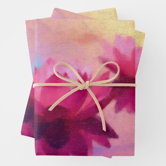 Abstrakte Lotus-Blume Geschenkpapier Set (Beispiel)