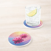 Abstrakte Lotus-Blume Getränkeuntersetzer (Seite)