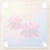 Abstrakte Lotus-Blume Glasuntersetzer (Rückseite)