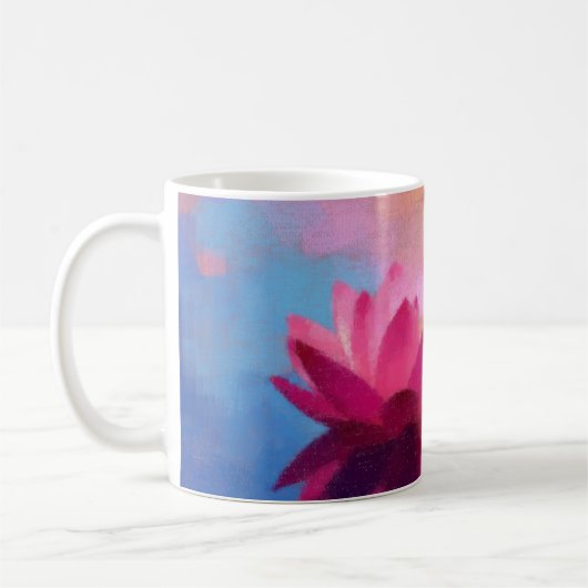 Abstrakte Lotus-Blume Kaffeetasse (Links)