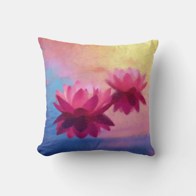 Abstrakte Lotus-Blume Kissen (Vorderseite)