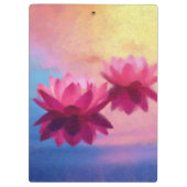 Abstrakte Lotus-Blume Klemmbrett (Rückseite)