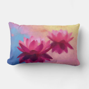 Abstrakte Lotus-Blume Lendenkissen