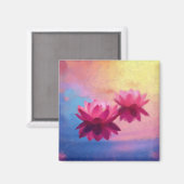 Abstrakte Lotus-Blume Magnet (Vorderseite/Rückseite)