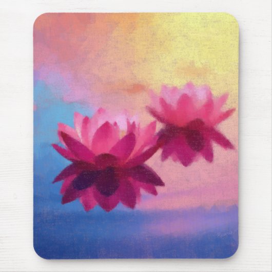 Abstrakte Lotus-Blume Mousepad (Vorne)