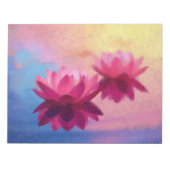 Abstrakte Lotus-Blume Notizblock (Vorderseite)