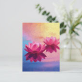 Abstrakte Lotus-Blume Postkarte (Stehend Vorderseite)