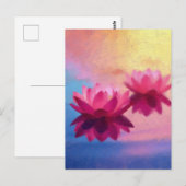 Abstrakte Lotus-Blume Postkarte (Vorne/Hinten)