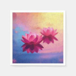 Abstrakte Lotus-Blume Serviette