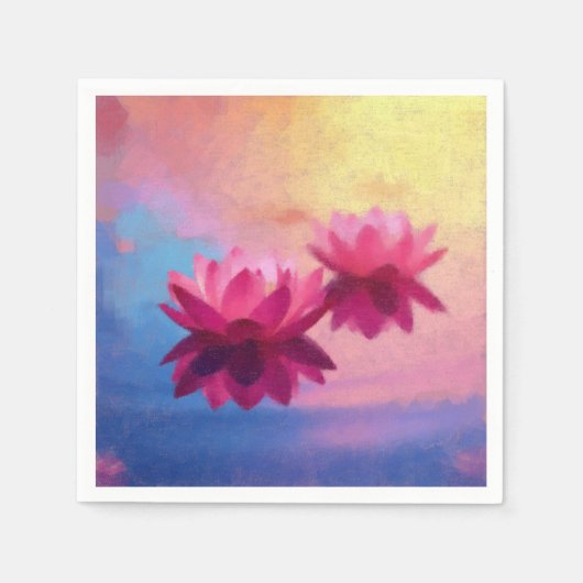 Abstrakte Lotus-Blume Serviette (Vorderseite)