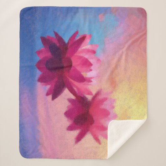 Abstrakte Lotus-Blume Sherpadecke (Vorderseite)