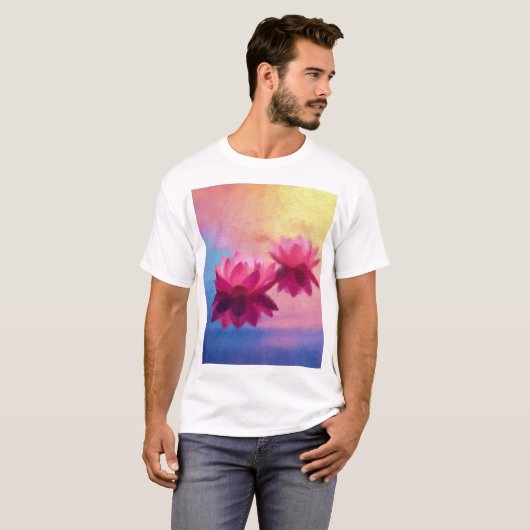 Abstrakte Lotus-Blume T-Shirt (Vorne ganz)