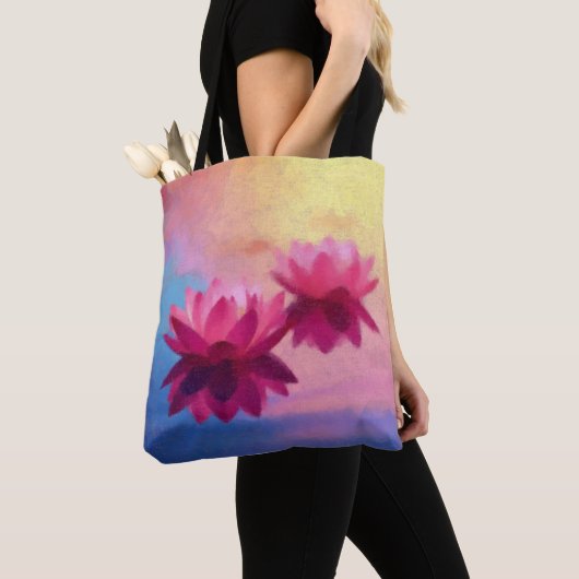 Abstrakte Lotus-Blume Tasche (Von Nahem)
