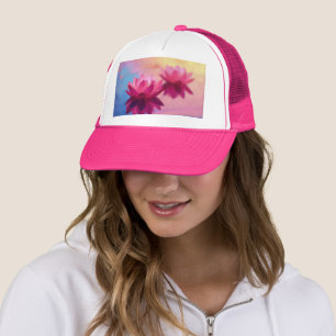 Abstrakte Lotus-Blume Truckerkappe