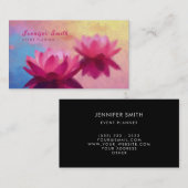 Abstrakte Lotus-Blume Visitenkarte (Vorne/Hinten)